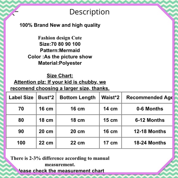 🧜🏻New🧜🏻Little Girls Mermaid Two Piece Swimsuit - Picture 4 of 4